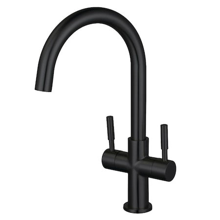 Fauceture LS8290DL Two-Handle Vessel Faucet, Matte Black LS8290DL